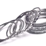 Silver Oxidized Unique Plain Bangles